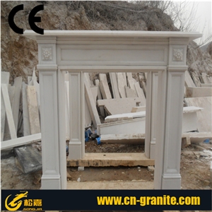 Beige White Marble Firepalce,China Beige Fireplace,Fireplace Design Ideas,Fireplace Decorating&Remodelings,Fireplace Cover,Fireplace Accessories