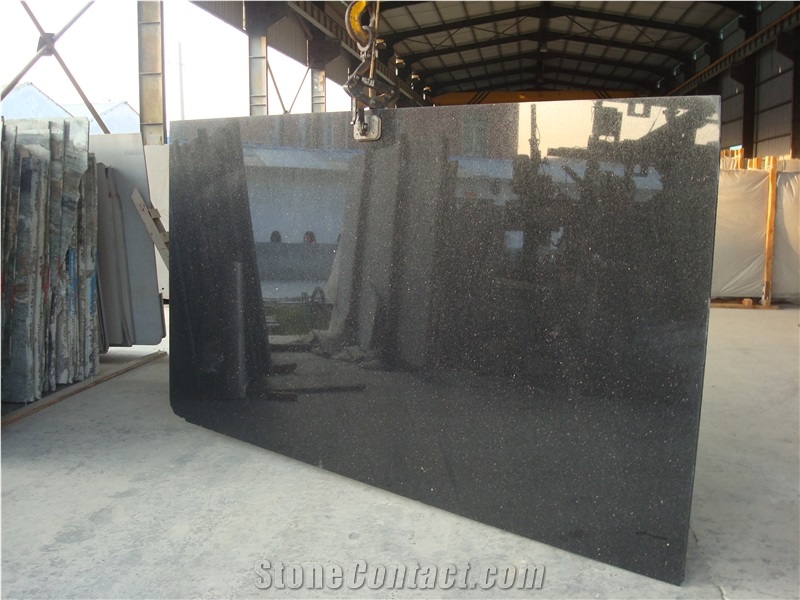 Black Galaxy Granite,Cut to Size for Floor Covering or Wall Cladding Tiles,Wholesale