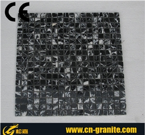 Black Marble Polished Mosaic, Floor Mosaic