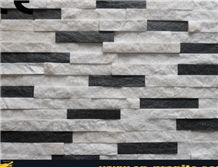 Black&White Quartzite Cultured Stone,Natual Cultured Stone Wall Panel/Veneer Stones Panel,Quartzite Floor Tiles&Wall Covering,Quartzite Cultured Stone Panel,Wall Cladding,Stone Wall Decor,Feature Wall