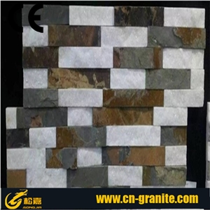 Black&White Quartzite Cultured Stones/Ledge Stones/Stacked Stones/Veneer Stones Panel,Quartzite Floor Tiles&Wall Covering,Quartzite Cultured Stone Tiles,Wall Cladding,Stone Wall Decor,Cultured Stone