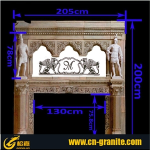 China Beige Marble Fireplace,Cheap Beige Fireplace Decorating,Fireplace Design Ideas,Fireplace Remodelings,Fireplace Insert,Fireplace Surround,European Fireplace