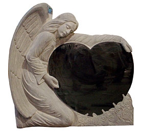 China Factory American Style Carved Angel Lady Heart Tombstone,Western Style Monument,Headstone,Gravestone,Wholesaler-Xiamen Songjia