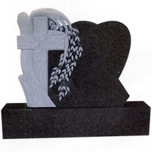 China Factory American Style Carved Granite Tombstone,Cross Tombstone and Heart Tombstone,Western Style Monument,Headstone,Gravestone,Wholesaler-Xiamen Songjia