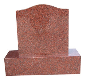 China Factory American Style Red Granite Carved Tombstone,Western Style Monument,Headstone,Gravestone,Wholesaler-Xiamen Songjia