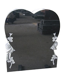 China Factory Black Granite American Style Carved Tombstone,Western Style Monument,Headstone,Gravestone,Heart Tombstones,Wholesaler-Xiamen Songjia