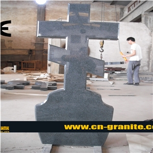 China Factory Black Granite G654 Granite Monument,Cross Tombstone Pattern,Wholesaler-Xiamen Songjia
