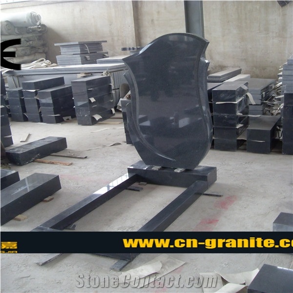 China Factory Black Granite Gravestones,Headstones,G654 Granite Monument,Mexico Style Tombstone Pattern,Wholesaler-Xiamen Songjia