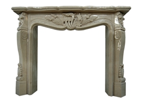 China Factory Marble Carving Brown Fireplace for Inner Fireplace Sets,Interior Decoration,Wholesaler-Xiamen Songjia