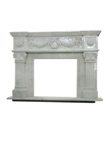 China Factory White Carving Marble White Fireplace for Inner Fireplace Sets,Interior Decoration,Wholesaler-Xiamen Songjia