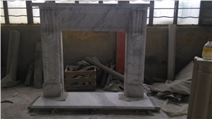 China Factory White Volakas Marble Fireplace for Inner Fireplace Sets,Wholesaler-Xiamen Songjia