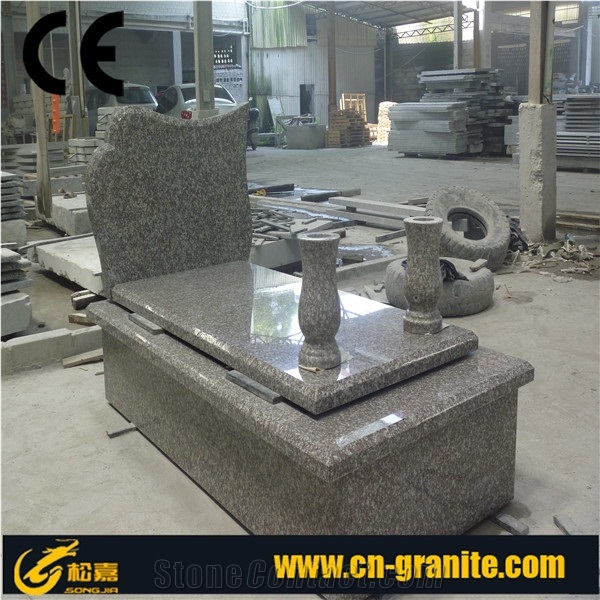 G664 Granite Red Tombstones,China Red Monuments,Polished Red Tombstone Design and Monument Design,Cross Tombstones,Western Style Monuments,Single Monuments,