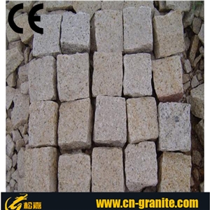 G682 Granite Cube Stone,Cheap Rustic Granite Cobblestone, Garden Cube Stone,Yellow Paving Stone,Granite Floor Pavers,Walkway Pavers,Cobble Stone,Exterior Cube Stone,Floor Covering