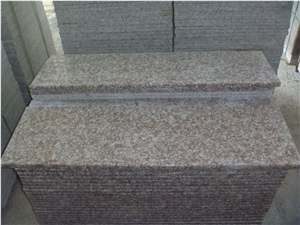 G687 Peach Red Cheap Granite Stair Step for Stair Paving,China Wholesale