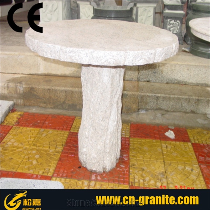 Granite Table Top,Landscaping Granite Table, Exterior Furniture, Garden Table Cheap Price Hot Sale, Yellow Granite Exterior Furniture,Rustic Stone Table