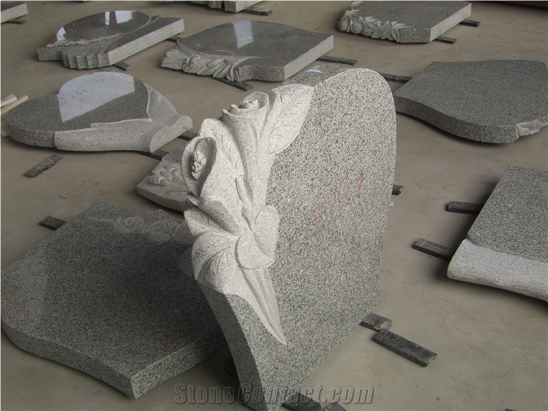 Grey Granite Monument & Tombstone Design, Western Style Tombstone & Monuments, Poland Style Tombstone