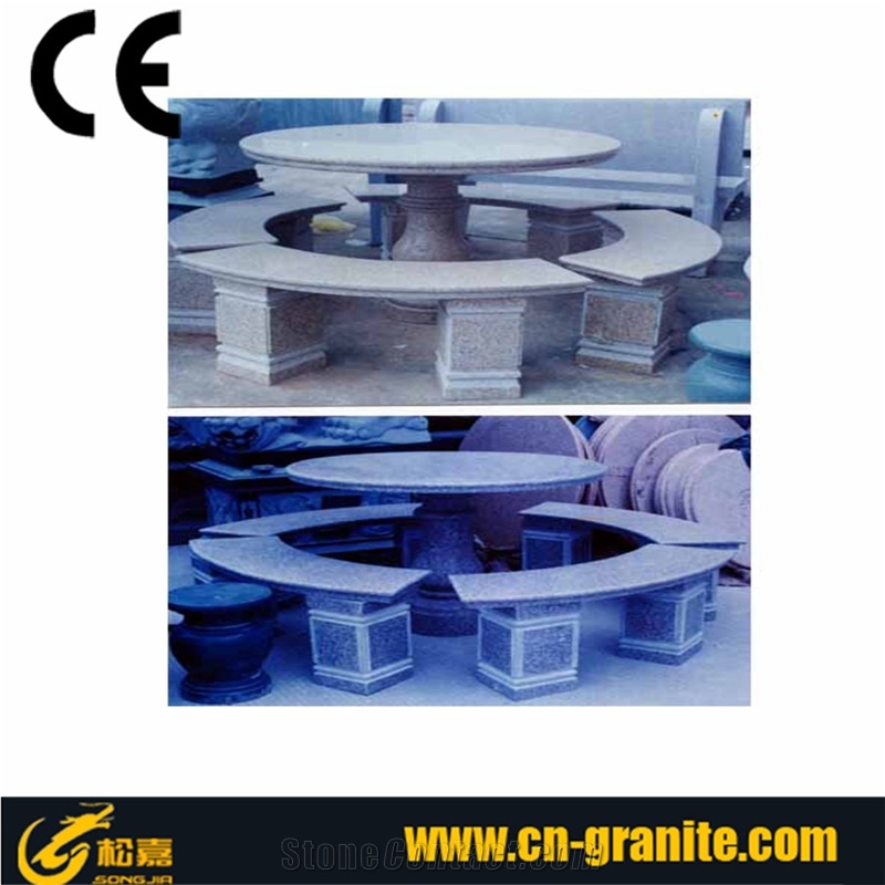 Natural Grey Granite Stone Table,China Granite Benches&Table,Table Sets,Garden Bench,Exterior Furniture,Garden Tables,Outdoor Benches,Outdoor Chairs,Stone Table Price
