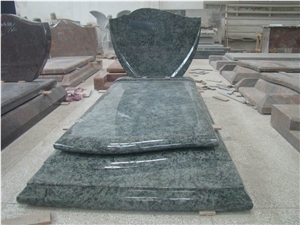 Olive Green Granite Monument and Tombstone,French Style Monument,Wholesaler-Xiamen Songjia