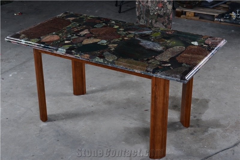 Professional Factory New Natural Stone Multicolor Granite Desk Top/Bench Top, Wholesale Oem Design Countertop with Good Offer