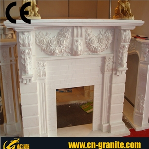 White Marble Fireplace,White Stone Fireplace,China White Fireplace,Fireplace Design Ideas,Fireplace Decorating&Remodelings,Fireplace Insert,New Design / Western / European Customized Figure