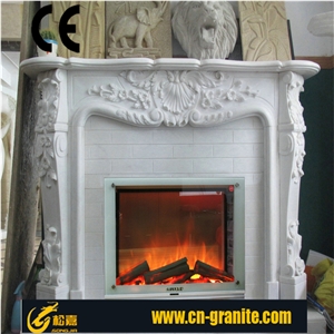 White Marble Fireplace,White Stone Fireplace,China White Fireplace,Fireplace Design Ideas,Fireplace Decorating&Remodelings,Fireplace Insert,New Design / Western / European Customized Figure