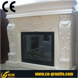 White Marble Fireplace,White Stone Fireplace,China White Fireplace,Fireplace Design Ideas,Fireplace Decorating&Remodelings,Fireplace Insert,New Design / Western / European Customized Figure