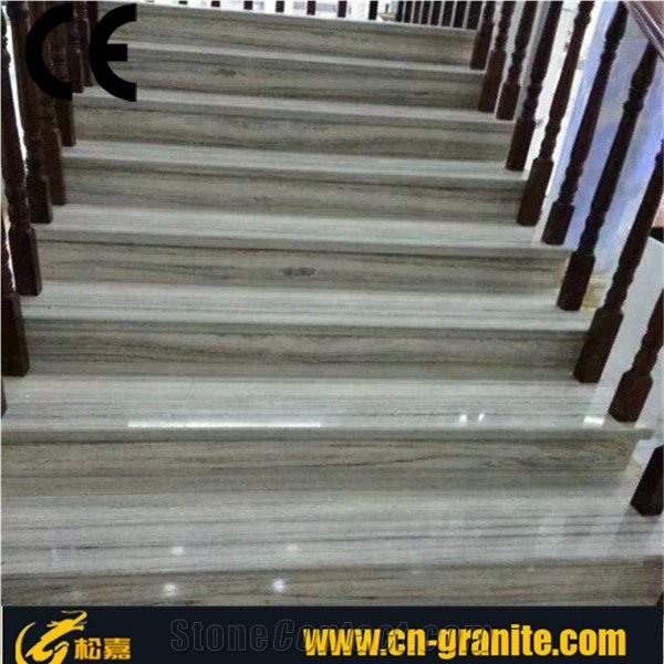 Wood Grain Marble Stone Stairs Steps Grey Stone Stairs China