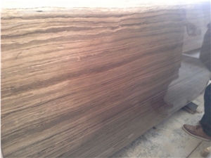 Wooden Brown Marble Tile & Slab Brown Marble Slab for Interior