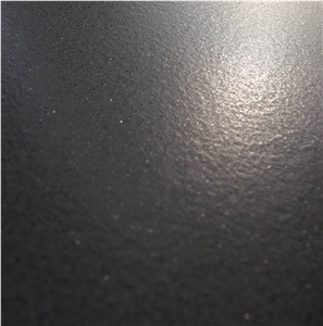 Black Color Quartz Stone Rock Solid Surface with Suede Texture for Kitchen Countertops 2cm Thick with Scratch Resistant and Stain Resistant