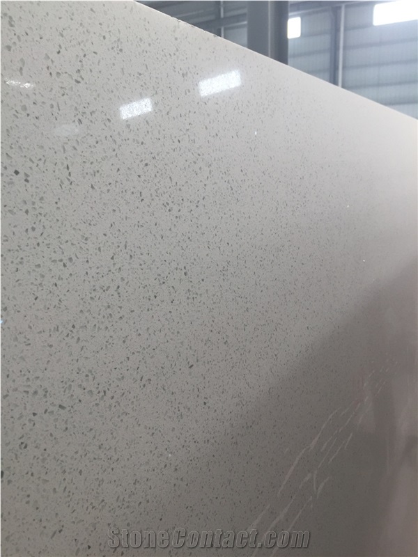 Manmade Stone White Quartz Stone with Bright Surface Various Colors Kitchen Countertop in Custom Design More Durable Than Granite,Minus the Maintenance