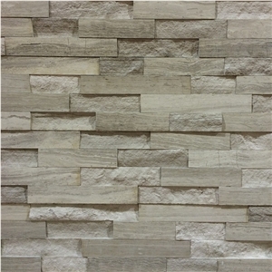White Wooden Marble Cultured Stone,Ledge Stone,Nublado Light Marble, China Serpeggiante Beige,Chinese Silver Palissandro Cladding