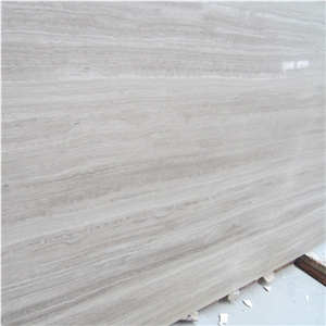 Wooden Marble Mosaic Tiles, Chinese Serpeggiante White Wood Grain Marble Tiles
