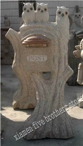 China G682 Yellow Granite Animal Sculpture Stone Sculpture Granite Mailbox