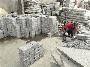 Jiangxi G603 Granite Cube Stone,New G603 Paving Stone,Silver Grey Cobble Stone,Sesame White Granite,Crystal Grey Granite,Light Grey Granite Paver