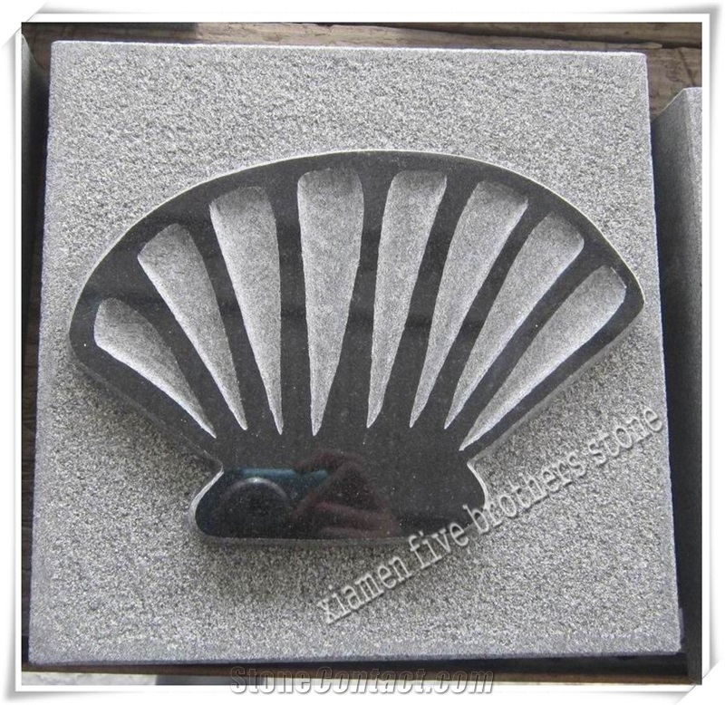 Shanxi Black Granite Architectural Stone Shadow Carving Creative Works for Paving