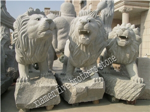 White Granite Granite Lion Statue Stone Sculpture Marble Sculpture