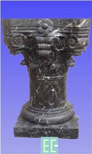 Black Marble Column
