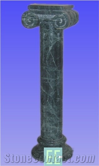China Green Marble Stone Column