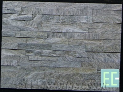 Grey Quartzite Wall Cladding, Grey Quartzite Cultured Stone, Feature Wall