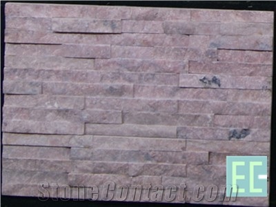Pink Sandstone Cultured Stone, Stone Wall Decor, Exposed Wall Stone