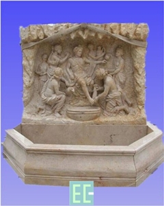 Stone Fountain, Beige Marble Fountain