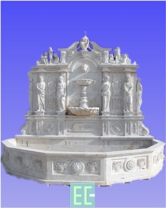 Stone Fountain, White Marble Fountain