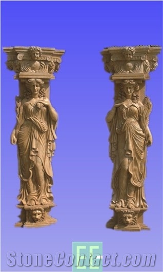 Stone Pillar, Brown Marble Pillars