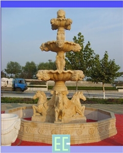 Water Fountain, Beige Marble Fountain