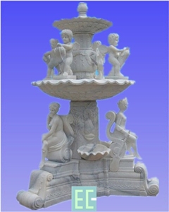 Water Fountain, White Marble Fountain