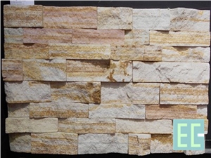 Yellow Sandstone Cultured Stone, Exposed Wall Stone, Wall Cladding