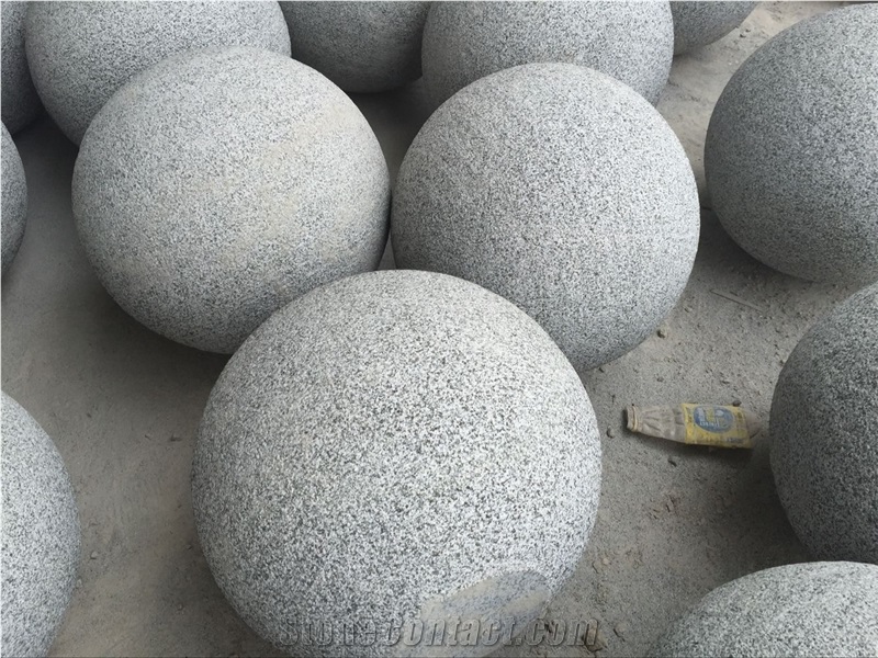 China G654 Dark Grey Granite Parking Stone Ball