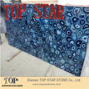 Factory Slab Price Blue Agate Stone