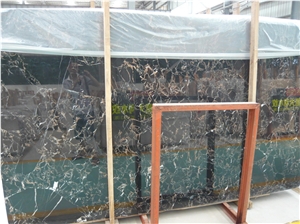 Black Portoro Marble Slabs China Natural Stone Tile