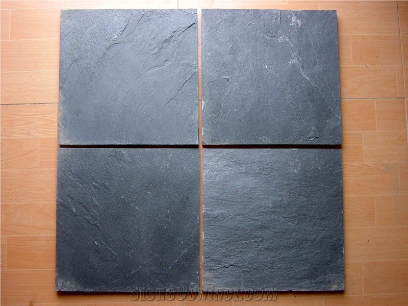 Black Slate Tiles & Slabs, Slate Floor & Wall Tiles